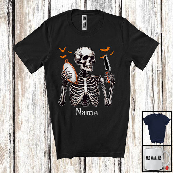 MacnyStore - Personalized Custom Name Chef Skeleton, Horror Halloween Costume Proud Careers Group T-Shirt