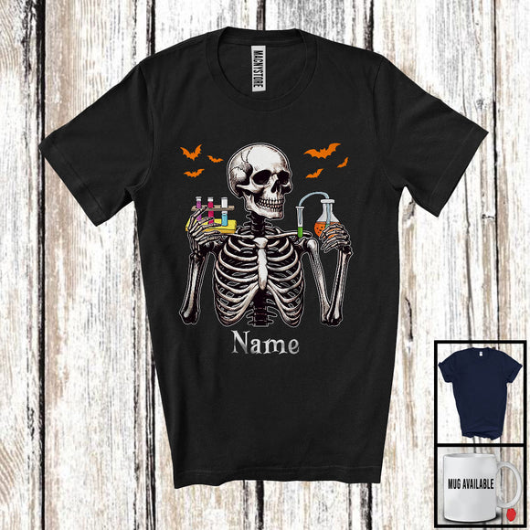 MacnyStore - Personalized Custom Name Chemist Skeleton, Horror Halloween Costume Proud Careers Group T-Shirt