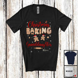 MacnyStore - Personalized Custom Name Christmas Baking Granddaughter; Adorable Santa Gingerbreads; Family T-Shirt