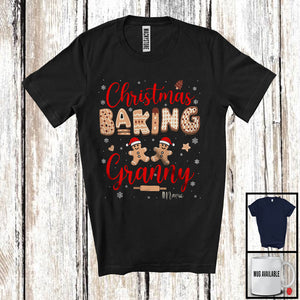 MacnyStore - Personalized Custom Name Christmas Baking Granny; Adorable X-mas Santa Gingerbreads; Family T-Shirt