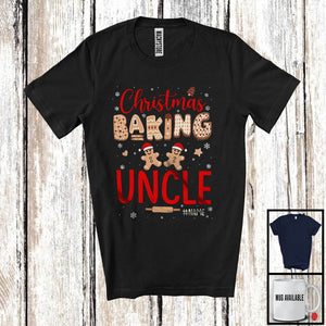 MacnyStore - Personalized Custom Name Christmas Baking Uncle; Adorable X-mas Santa Gingerbreads; Family T-Shirt