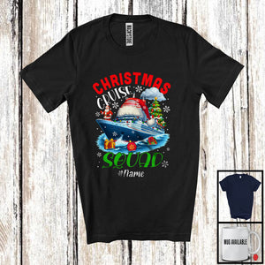 MacnyStore - Personalized Custom Name Christmas Cruise Squad; Lovely Santa Cruise Family Group T-Shirt