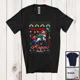 MacnyStore - Personalized Custom Name Christmas Is Magical; Lovely Sweater Gay Pride LGBTQ Santa Unicorn T-Shirt