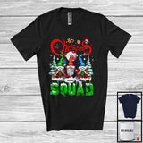 MacnyStore - Personalized Custom Name Christmas Squad; Adorable X-mas Tree Three Gnomes; Family Group T-Shirt