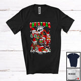 MacnyStore - Personalized Custom Name Christmas Squad; Amazing X-mas Dabbing Santa Construction Trucks T-Shirt