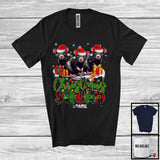 MacnyStore - Personalized Custom Name Christmas Squad; Lovely Plaid Three Santa Rats; Animal Lover T-Shirt