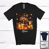 MacnyStore - Personalized Custom Name Cockapoo Coffee Smoothie, Lovely Thanksgiving Pumpkin Drinks T-Shirt