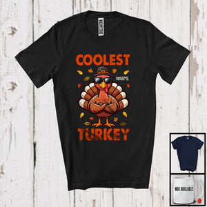 MacnyStore - Personalized Custom Name Coolest Turkey; Amazing Thanksgiving Turkey Sunglasses; Family T-Shirt