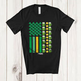 MacnyStore - Personalized Custom Name Crawfish St. Patrick's Day US Flag; Adorable Shamrock Beer Drinking T-Shirt