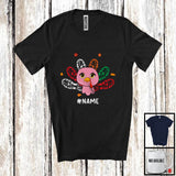 MacnyStore - Personalized Custom Name Cute Turkey Soccer Tail; Joyful Thanksgiving Sport Player Team T-Shirt