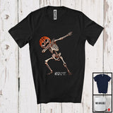 MacnyStore - Personalized Custom Name Dabbing Basketball Skeleton, Cheerful Halloween Sport Player Team T-Shirt