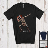 MacnyStore - Personalized Custom Name Dabbing Football Skeleton, Cheerful Halloween Sport Player Team T-Shirt