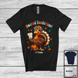 MacnyStore - Personalized Custom Name Dental Assistant; Adorable Thanksgiving Turkey Flowers; Working Jobs T-Shirt