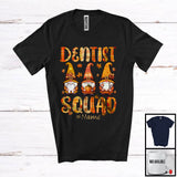 MacnyStore - Personalized Custom Name Dentist Squad; Lovely Thanksgiving Three Gnomes Plaid; Jobs T-Shirt