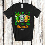 MacnyStore - Personalized Custom Name Drinking Squad; Joyful St. Patrick's Day 3 Beer Glasses; Drunker T-Shirt