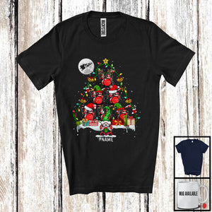 MacnyStore - Personalized Custom Name Drum Christmas Tree; Lovely Gnome Musical Instruments Player T-Shirt