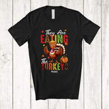 MacnyStore - Personalized Custom Name Eating The Turkeys; Cool Thanksgiving Trump Turkey; Plaid Pumpkins T-Shirt