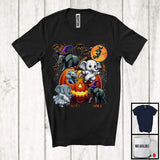 MacnyStore - Personalized Custom Name Elephant Boo Inside Pumpkin, Humorous Elephant Ghost, Pumpkins T-Shirt