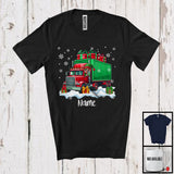 MacnyStore - Personalized Custom Name Elf Driving Truck, Adorable Christmas ELF Driver, X-mas Team T-Shirt