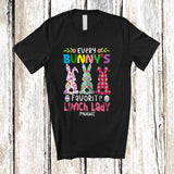 MacnyStore - Personalized Custom Name Every Bunny's Favorite Lunch Lady; Amusing Easter Eggs Three Bunnies T-Shirt