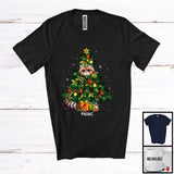 MacnyStore - Personalized Custom Name Exotic Shorthair Cat Christmas Tree Cosplay; Joyful Family; Snowing T-Shirt