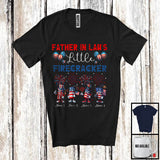 MacnyStore - Personalized Custom Name Father in law's Little Firecracker, Proud 4th Of July Fireworks, Patriotic T-Shirt