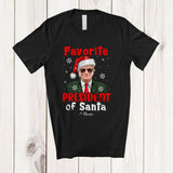 MacnyStore - Personalized Custom Name Favorite President of Santa; Amazing Christmas Santa Trump Back 2024 T-Shirt