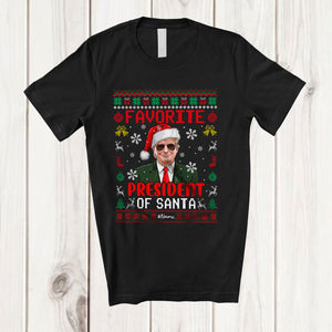 MacnyStore - Personalized Custom Name Favorite President of Santa; Amazing Christmas Santa Trump Sweater T-Shirt