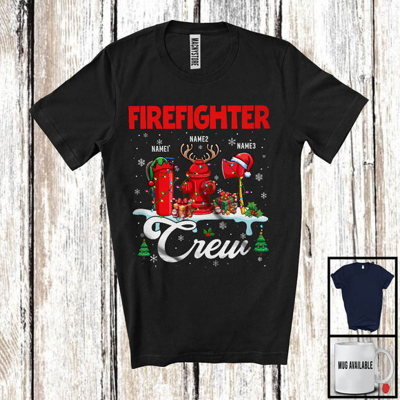 MacnyStore - Personalized Custom Name Firefighter Crew; Amazing Christmas Jobs Tools; Proud Careers T-Shirt