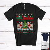 MacnyStore - Personalized Custom Name Fleece Christmas; Lovely X-mas Sheep Santa; Sweater Farmer T-Shirt