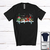 MacnyStore - Personalized Custom Name Four Santa Elf Reindeer Bass Fish; Lovely Christmas Bass Fish; Sea Animal T-Shirt