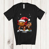 MacnyStore - Personalized Custom Name Gingerbread Axolotl; Lovely Christmas Santa Axolotl; Baking Baker T-Shirt