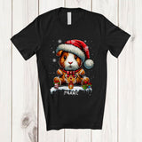 MacnyStore - Personalized Custom Name Gingerbread Guinea Pig; Lovely Christmas Santa Guinea Pig; Baking Baker T-Shirt