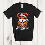 MacnyStore - Personalized Custom Name Gingerbread Hamster; Lovely Christmas Santa Hamster; Baking Baker T-Shirt