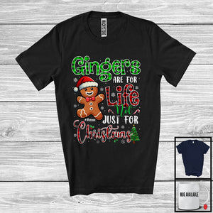 MacnyStore - Personalized Custom Name Gingers Are For Life; Fantastic Christmas Plaid Santa Gingerbread; Baker T-Shirt