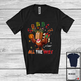 MacnyStore - Personalized Custom Name Gobble All The Way; Lovely Thanksgiving Christmas Fake Turkey; Plaid T-Shirt