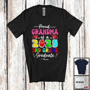 MacnyStore - Personalized Custom Name Grandma Of A 2025 3rd Grade Graduate; Amusing Mother's Day Graduation T-Shirt