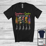 MacnyStore - Personalized Custom Name Grandma's Garden Growing Since Year, Lovely Mother's Day Sunflower T-Shirt