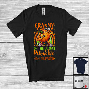 MacnyStore - Personalized Custom Name Granny Of Cutest Pumpkin; Lovely Thanksgiving Dabbing Rainbow Family T-Shirt