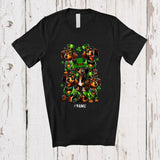 MacnyStore - Personalized Custom Name Group Dachshund Leprechaun; Lovely St. Patrick's Day Shamrocks T-Shirt