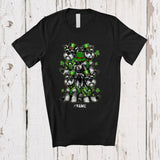 MacnyStore - Personalized Custom Name Group Schnauzer Leprechaun; Lovely St. Patrick's Day Shamrocks T-Shirt