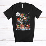 MacnyStore - Personalized Custom Name Hamster On Christmas Tree; Amusing X-mas Snow Lights; Animal Lover T-Shirt