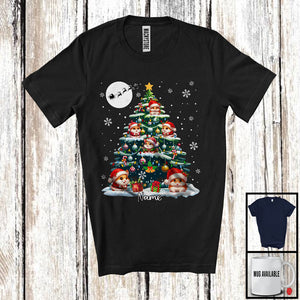 MacnyStore - Personalized Custom Name Hamster On Christmas Tree; Fantastic X-mas Rodents Animal T-Shirt