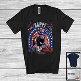 MacnyStore - Personalized Custom Name Happy 4th Of July, Humorous American Flag Rainbow Rat, Patriotic T-Shirt