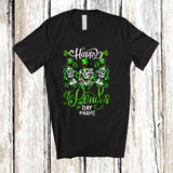 MacnyStore - Personalized Custom Name Happy St. Patrick's Day; Amazing Three Irish Women Leprechaun Skull T-Shirt