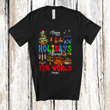 MacnyStore - Personalized Custom Name Holidays Around the World; Joyful Christmas Hanukkah Vietnamese New Year T-Shirt