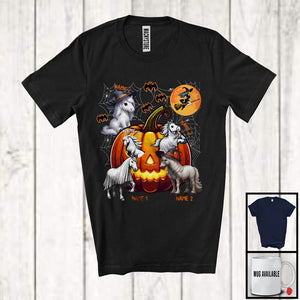 MacnyStore - Personalized Custom Name Horse Boo Inside Pumpkin, Humorous Horse Ghost, Pumpkins Lover T-Shirt