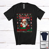 MacnyStore - Personalized Custom Name I Know His Naughty List; Sarcastic Christmas Sweater Naughty Santa T-Shirt