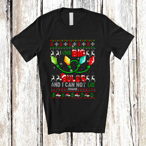 MacnyStore - Personalized Custom Name I Like Big Bulbs; Humorous Christmas Sweater Naughty Lights T-Shirt