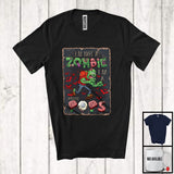 MacnyStore - Personalized Custom Name I'm Not A Zombie I'm A Pops; Scary Halloween Family Group T-Shirt